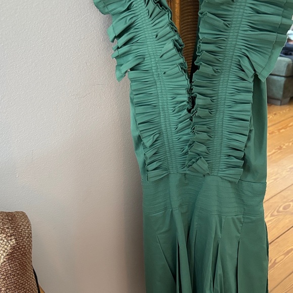 BCBGMAXARIA Green Ruffled Halter Dress - Picture 9 of 9